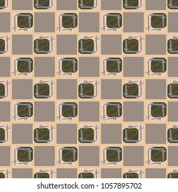New colorful seamless pattern with doodle heart.