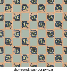 New colorful seamless pattern with doodle heart.