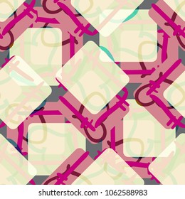 New colorful seamless pattern with doodle heart.