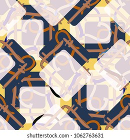 New colorful seamless pattern with doodle heart.