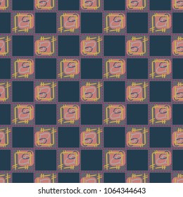 New colorful seamless pattern with doodle heart.