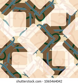 New colorful seamless pattern with doodle heart.