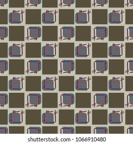 New colorful seamless pattern with doodle heart.