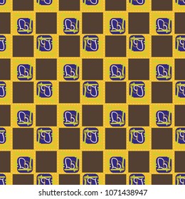 New colorful seamless pattern with doodle heart.