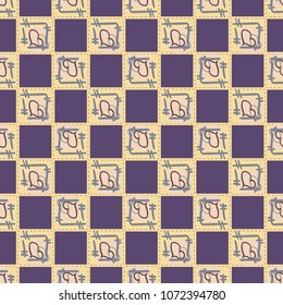 New colorful seamless pattern with doodle heart.