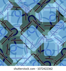 New colorful seamless pattern with doodle heart.