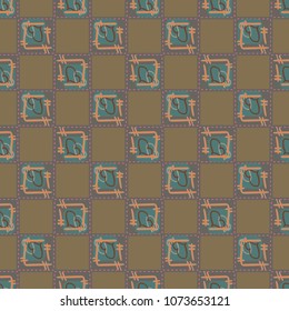 New colorful seamless pattern with doodle heart.
