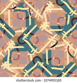 New colorful seamless pattern with doodle heart.