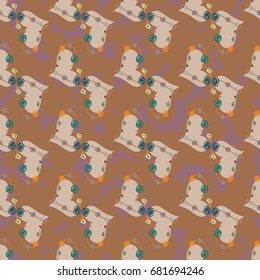 New colorful seamless pattern with doodle heart.