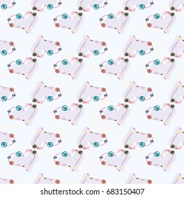 New colorful seamless pattern with doodle heart.