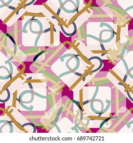 New colorful seamless pattern with doodle heart.