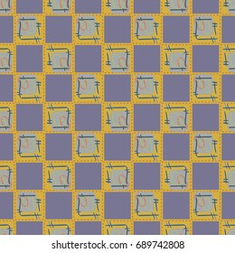 New colorful seamless pattern with doodle heart.