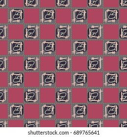 New colorful seamless pattern with doodle heart.