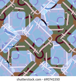 New colorful seamless pattern with doodle heart.