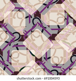 New colorful seamless pattern with doodle heart.