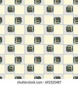 New colorful seamless pattern with doodle heart.