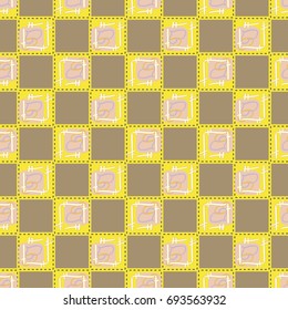 New colorful seamless pattern with doodle heart.