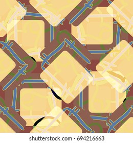 New colorful seamless pattern with doodle heart.