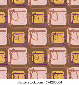 New colorful seamless pattern with doodle heart.
