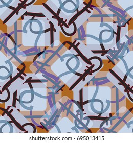 New colorful seamless pattern with doodle heart.