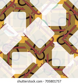 New colorful seamless pattern with doodle heart.