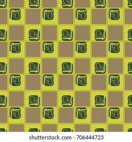 New colorful seamless pattern with doodle heart.