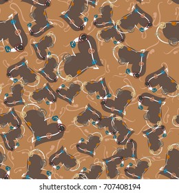 New colorful seamless pattern with doodle heart.