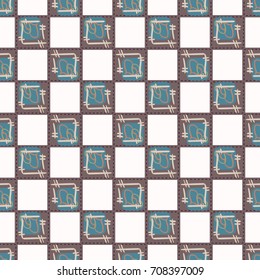 New colorful seamless pattern with doodle heart.