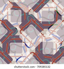 New colorful seamless pattern with doodle heart.