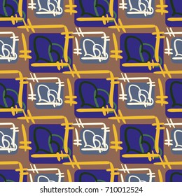 New colorful seamless pattern with doodle heart.