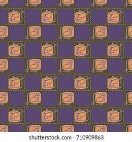 New colorful seamless pattern with doodle heart.