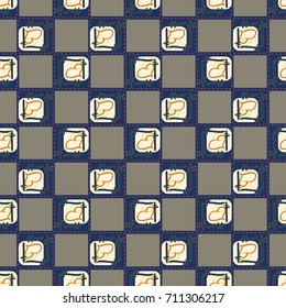 New colorful seamless pattern with doodle heart.