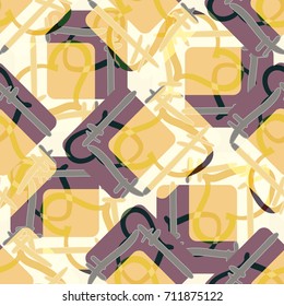 New colorful seamless pattern with doodle heart.