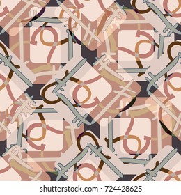 New colorful seamless pattern with doodle heart.