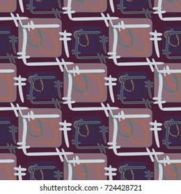 New colorful seamless pattern with doodle heart.