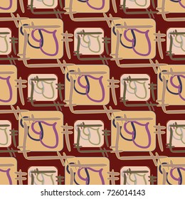 New colorful seamless pattern with doodle heart.