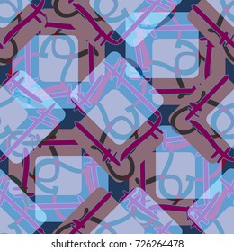 New colorful seamless pattern with doodle heart.