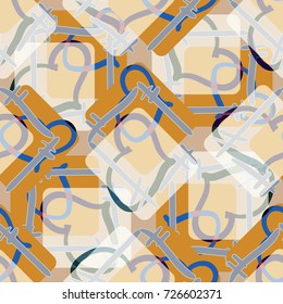 New colorful seamless pattern with doodle heart.