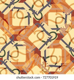 New colorful seamless pattern with doodle heart.