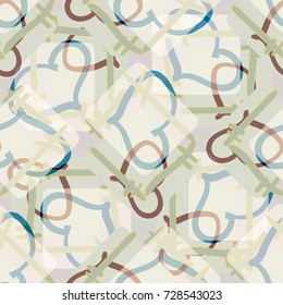 New colorful seamless pattern with doodle heart.