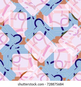 New colorful seamless pattern with doodle heart.