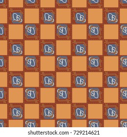 New colorful seamless pattern with doodle heart.