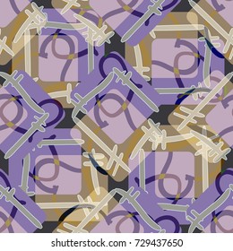 New colorful seamless pattern with doodle heart.