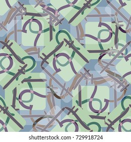 New colorful seamless pattern with doodle heart.