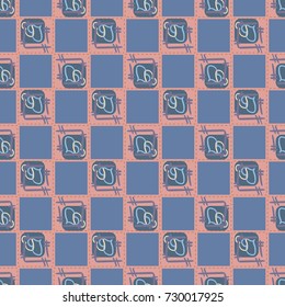 New colorful seamless pattern with doodle heart.