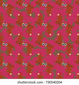 New colorful seamless pattern with doodle heart.
