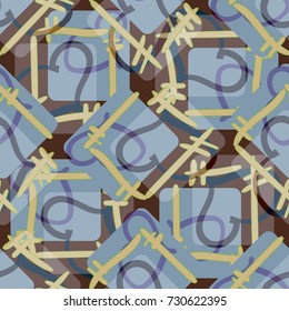 New colorful seamless pattern with doodle heart.