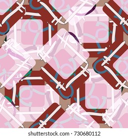 New colorful seamless pattern with doodle heart.