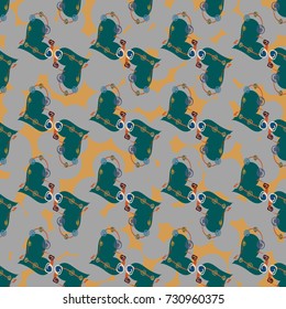 New colorful seamless pattern with doodle heart.