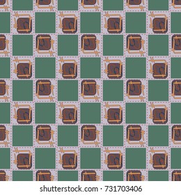 New colorful seamless pattern with doodle heart.
